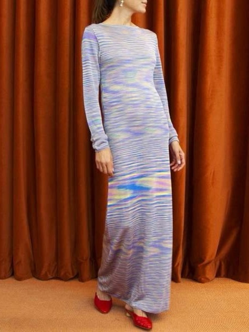 Georgia Alice Penelope Knit Maxi Dress Multi Size 8